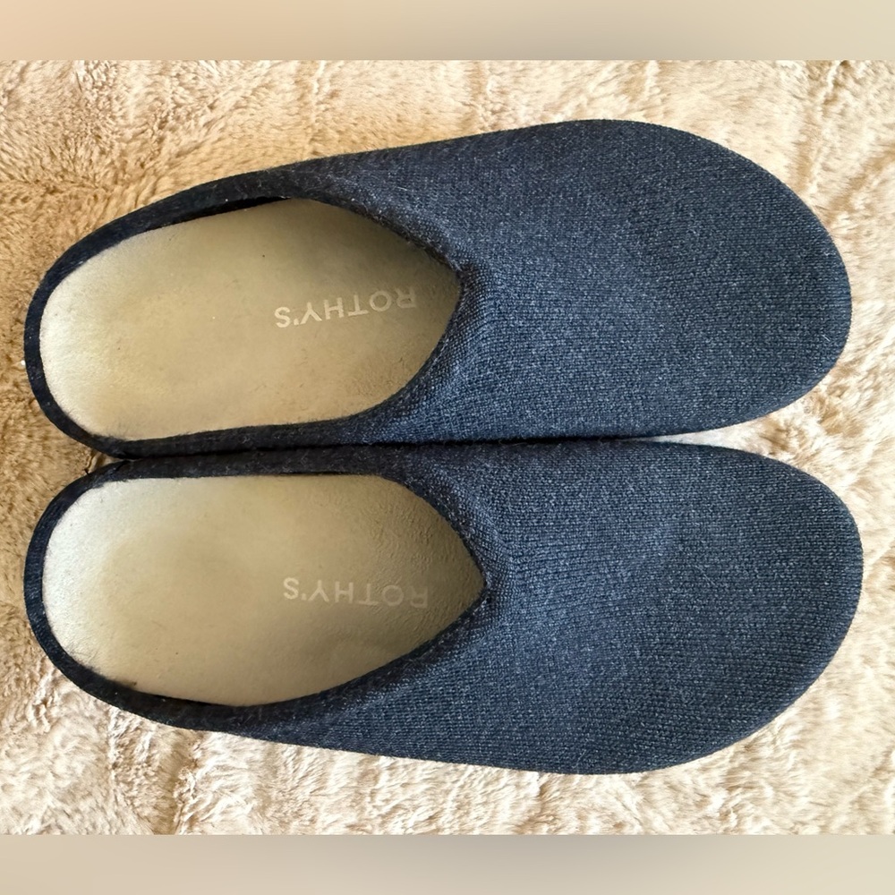 Rothy's The Casual Soft Black Tortoise Slip-On Clogs 8